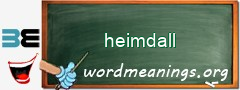 WordMeaning blackboard for heimdall